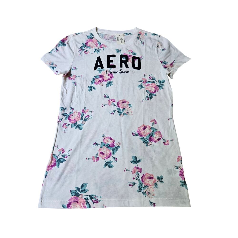 Aeropostale NWT Floral Graphic Tee Shirt Women's Medium